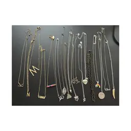 Variety Of 18 Silver Tone & Gold Tone Necklaces