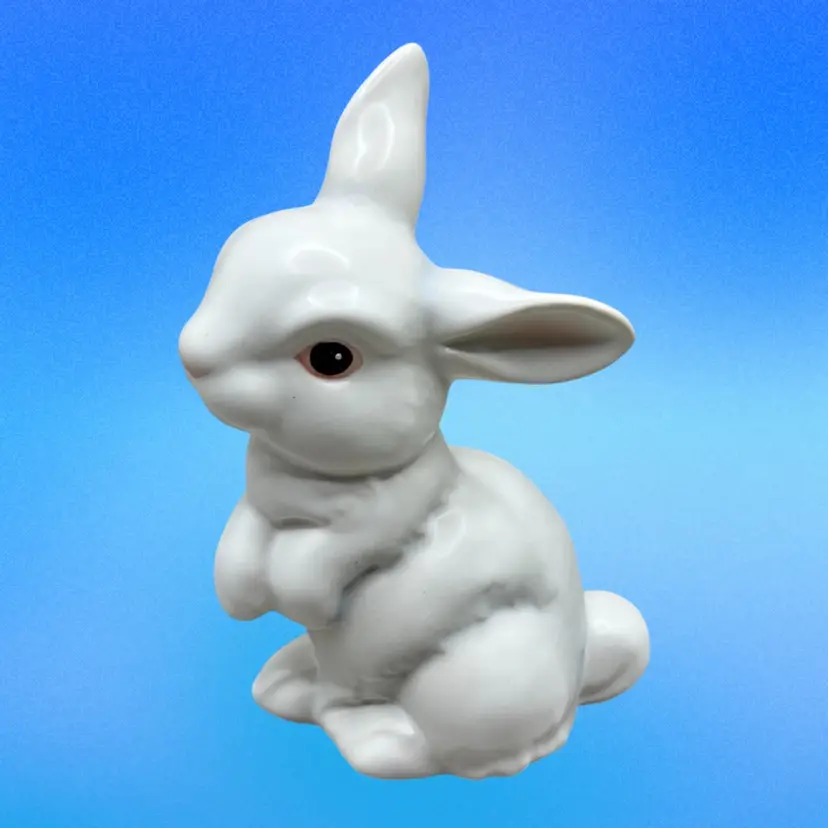 Vintage Goebel West Germany Ceramic Bunny Rabbit Figurine 4.5” Spring Easter Decor 1984