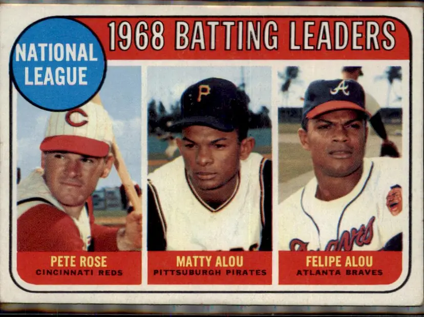 1969 Topps #2 NL Batting Leaders Rose/Alou/Alou - ( pk3 ) -