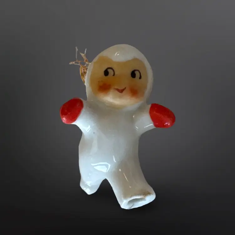 Vintage Holt Howard Snow Babies Mini Porcelain Ornament 1950s HTF