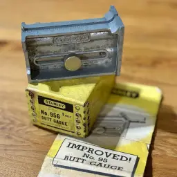 Vintage NOS Stanley No. 95G Butt Gauge with Box & Instructions Made in USA