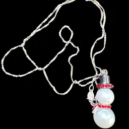 Snowman Pendant On 20” Silver Tone Chain