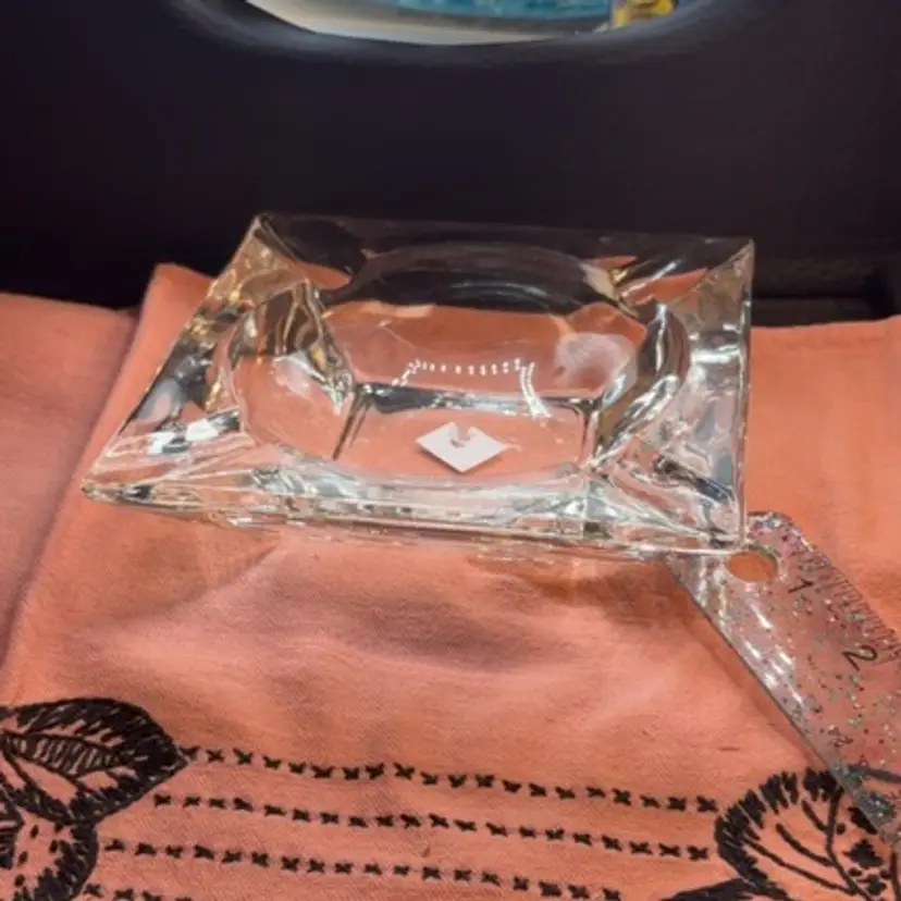 Vintage Clear Glass Ashtray