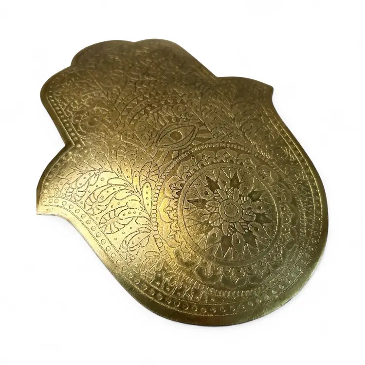 Brass Etched Hamsa Wall Decor