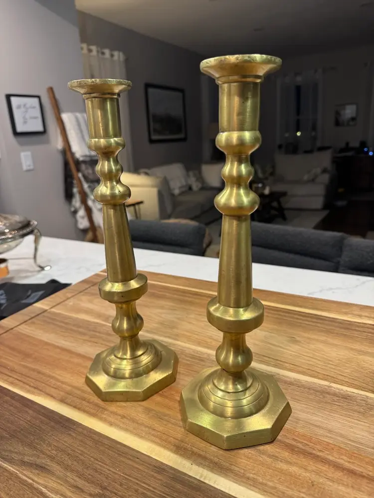 Large Brass Candlesticks
