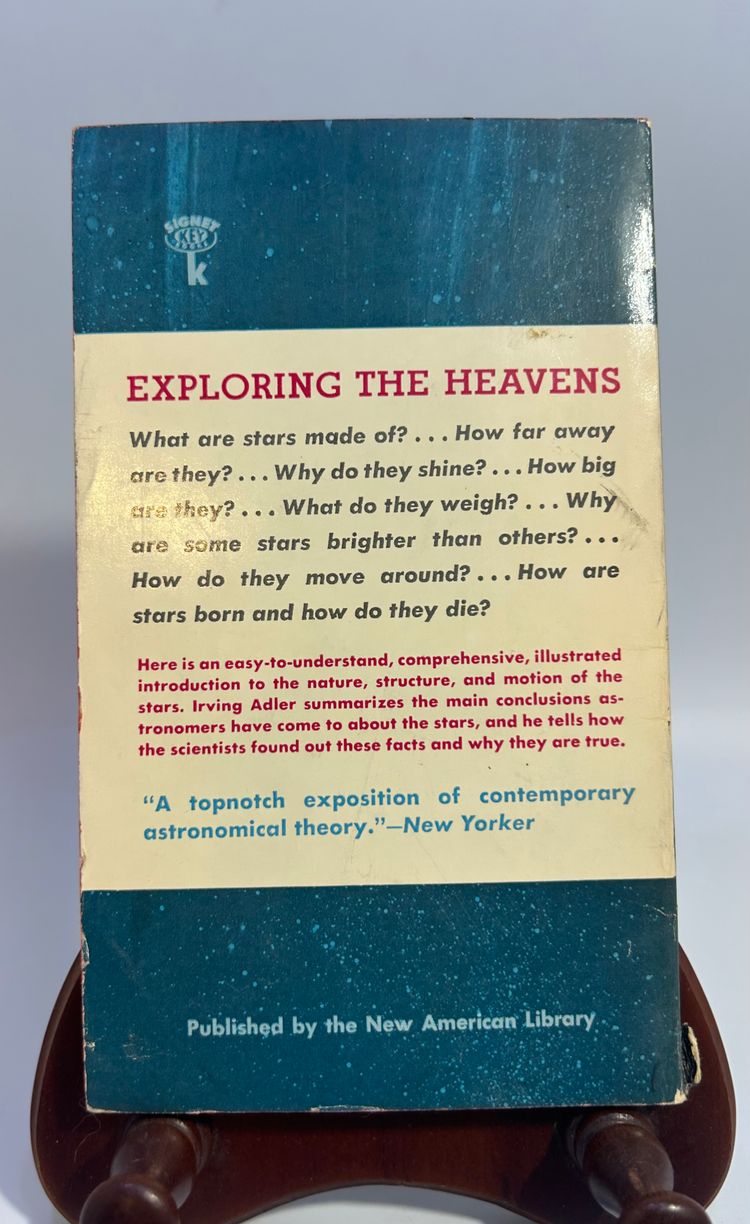 Vintage 'The Stars, Steppingstones into Space' Irving Adler Paperback Book 1958 Signet Key Books
