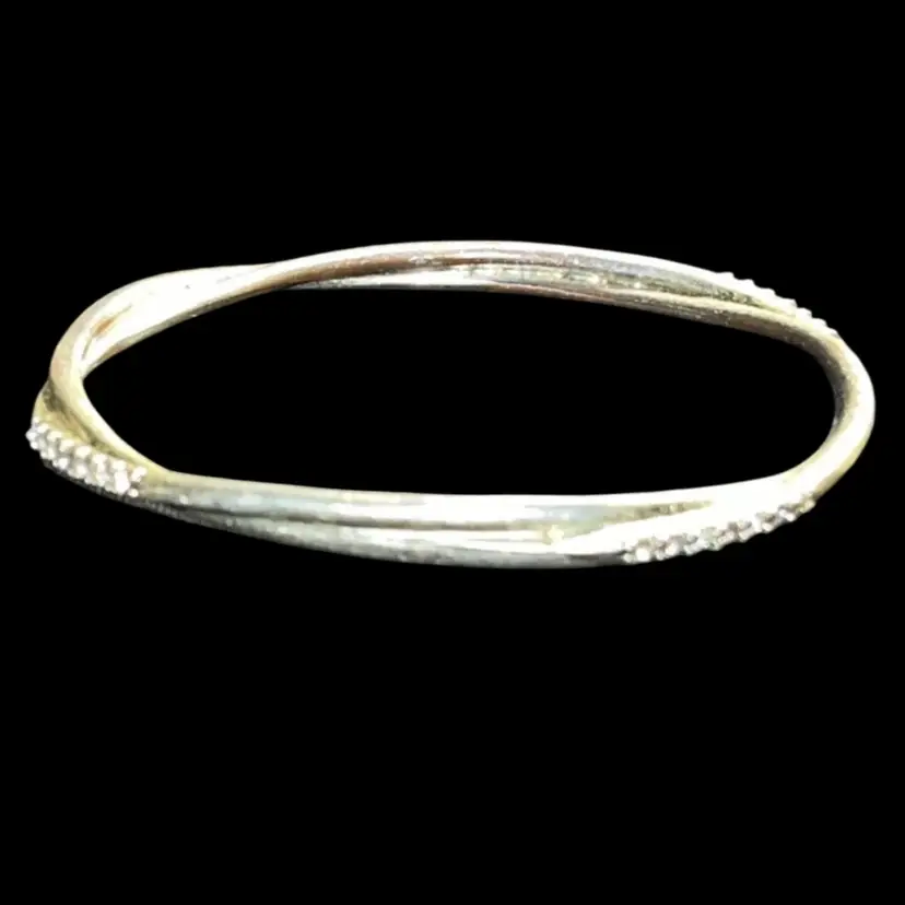 Bracelet As Pictured Two Toned With Rhinestones