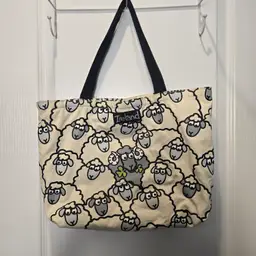 Sheep Paddock clover Ireland tote bag novelty
