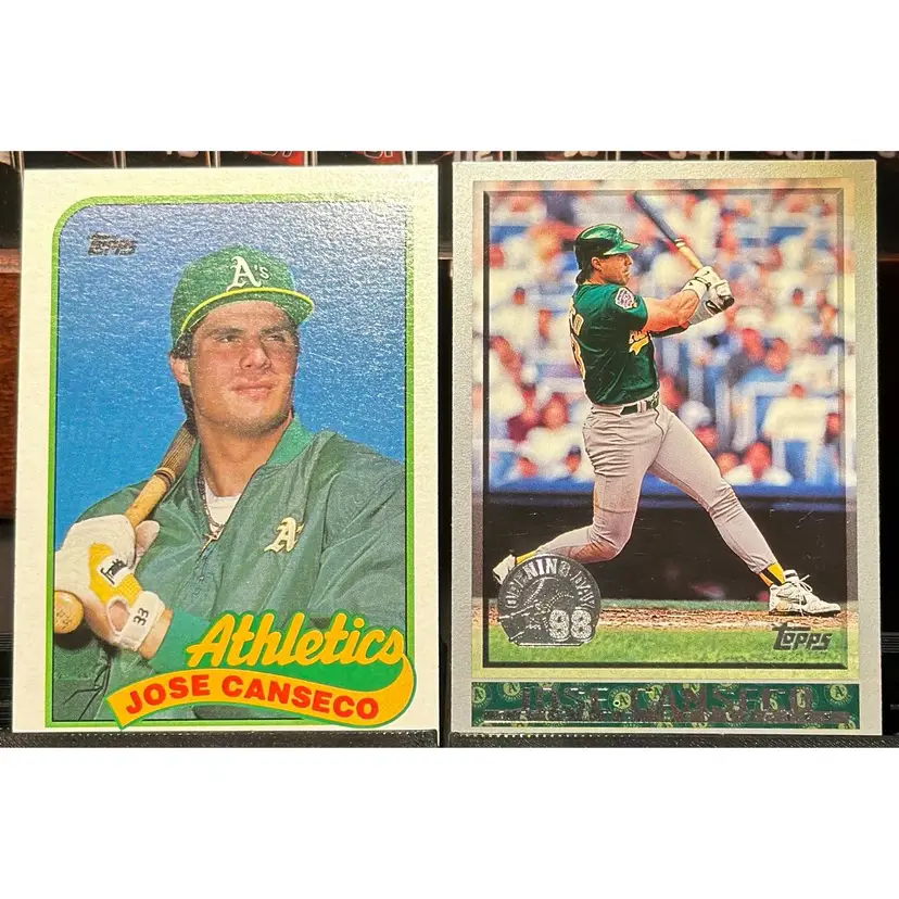 Jose Canseco Oakland Athletics / Oakland A’s 1989 Topps & 1998 Topps Opening Day