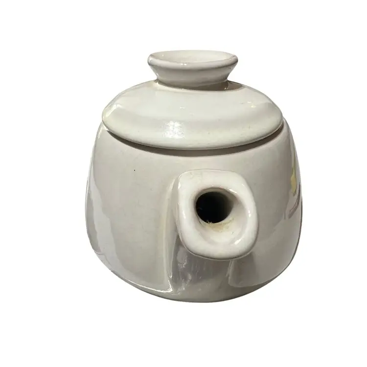 006  Frankoma 7" x 5" White teapot marked