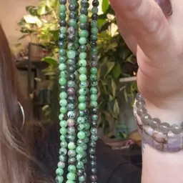 Ruby In Zoisite 4mm Bracelet Made To order