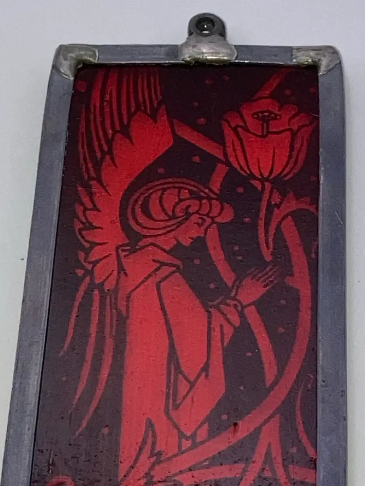 Stained Glass Panel Angel 2 1/2” Wide x 6 1/2” Tall!