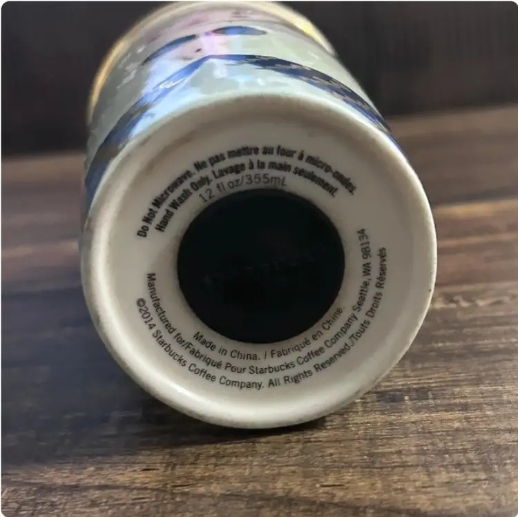 Starbucks mermaid ceramic travel tumbler Dot Collecton 2014