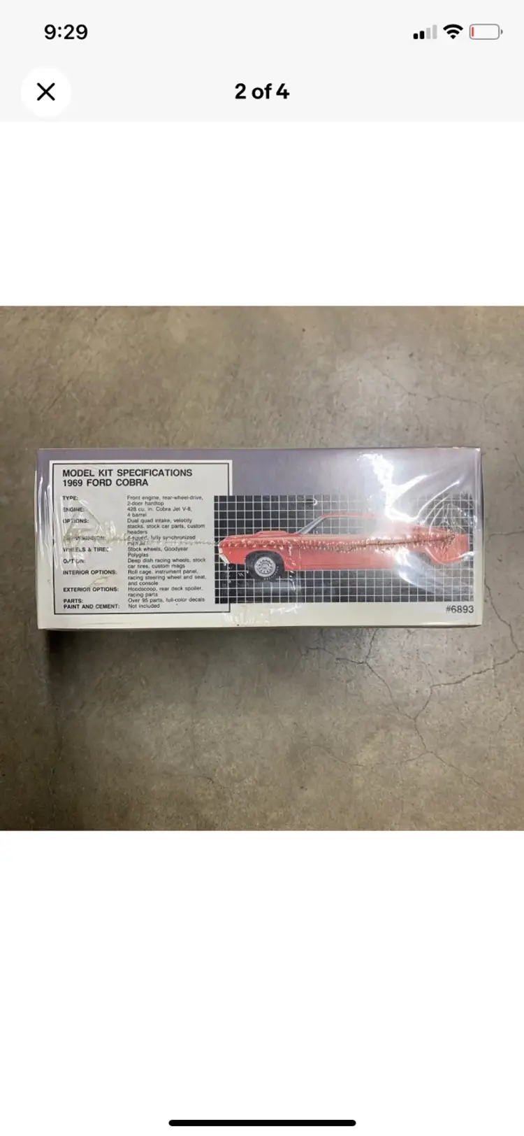 RARE ISSUE VINTAGE AMT  1969 FORD TORINO COBRA SEALED MODEL KIT