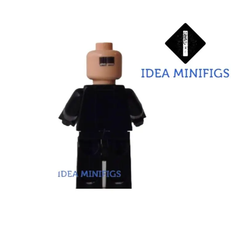 Custom UV Printed Hitman Agent 47 Minifig - Model Built of LEGO Minifigure Bricks