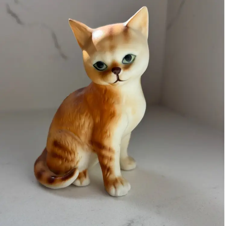 Bone China Orange Tabby Cat