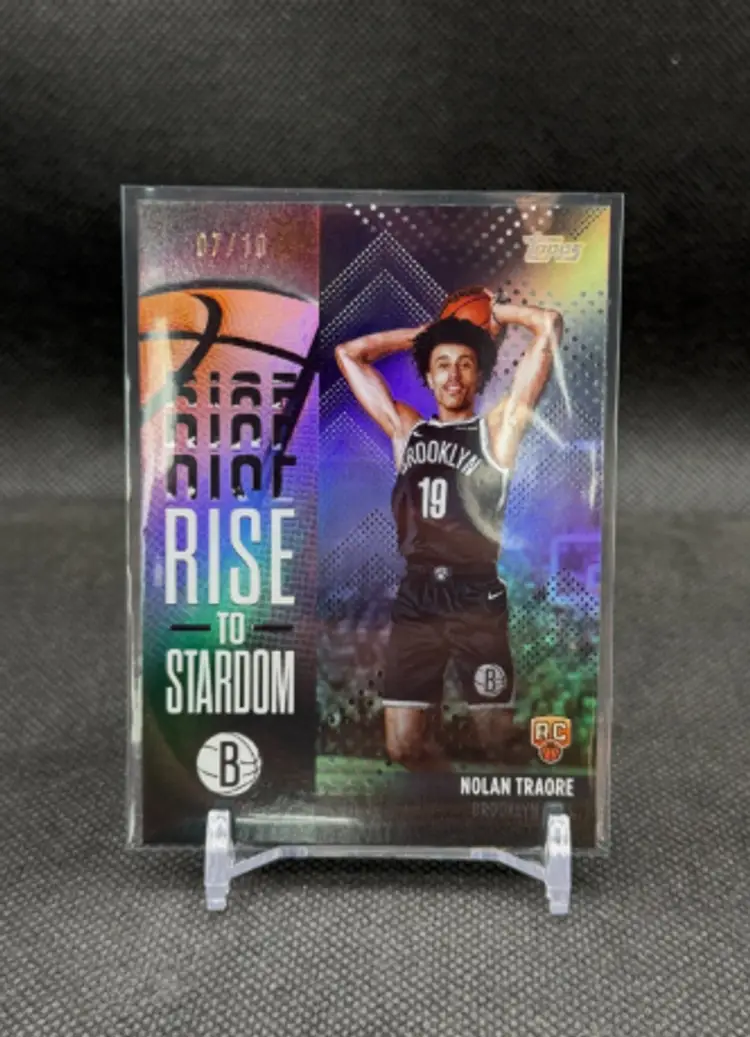 Nolan Traore 2025 Topps Basketball Rise to Stardom Rookie Card Black /10