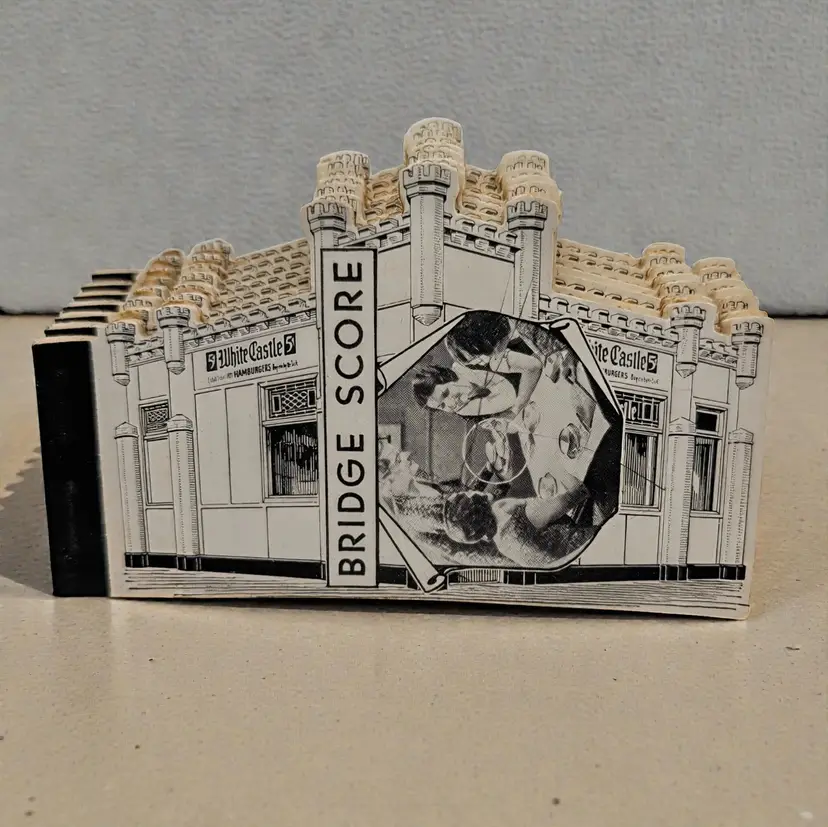 7 White Castle Bridge Score Tablet Booklets Hamburgers Unused 1930's Vintage