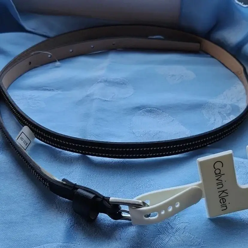 Calvin Klein Jean Studded Black Belt Size XL
