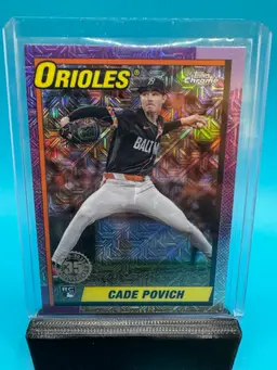 Cade Povich Topps Silver Pack Mojo Refractor RC Baltimore Orioles