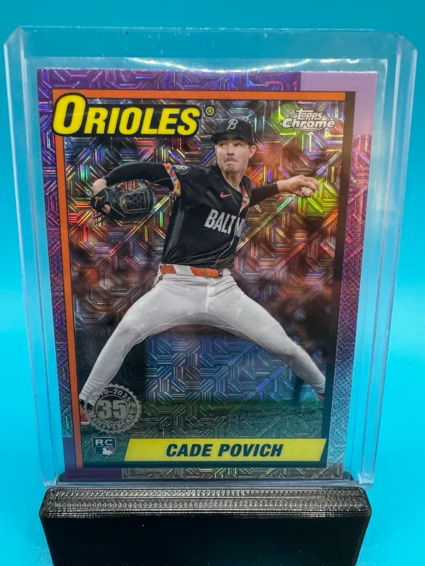 Cade Povich Topps Silver Pack Mojo Refractor RC Baltimore Orioles