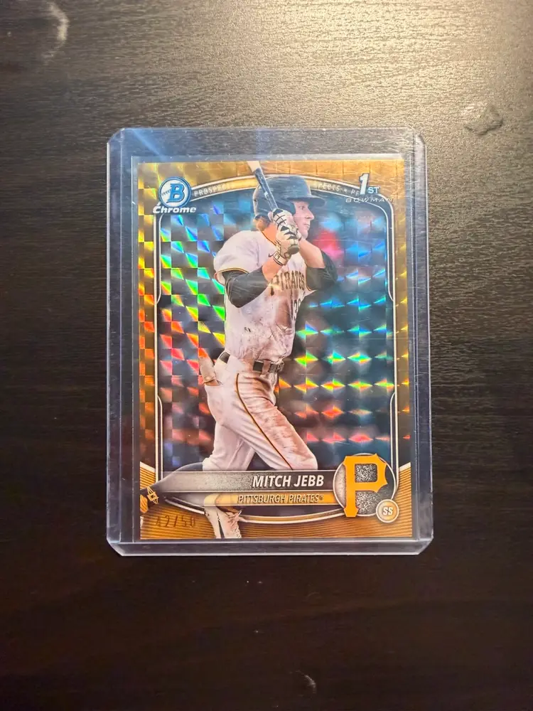 Mitch Jebb 2025 Bowman 1st Gold Geometric /50