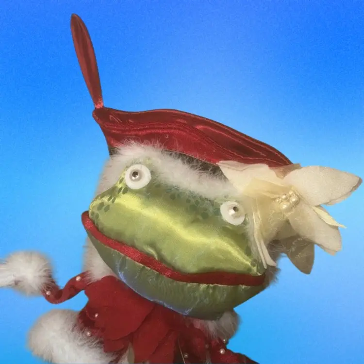 RARE Dept 56 Patience Brewster Krinkles Large Frog Prince Stocking