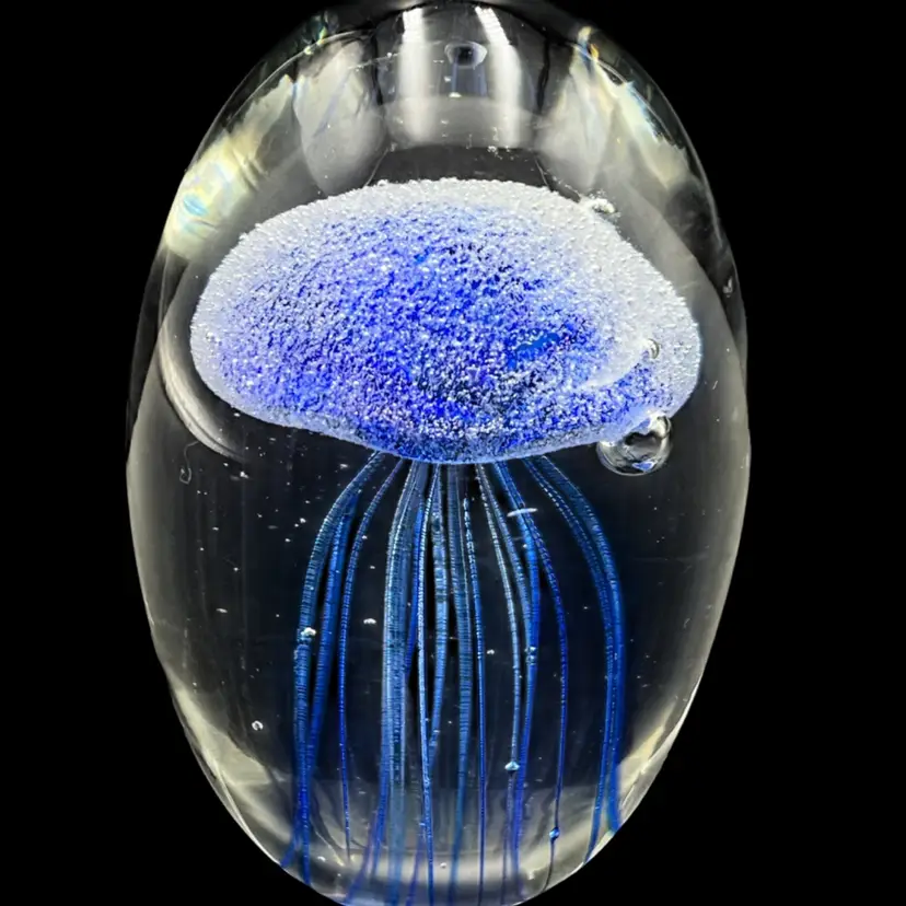 Vintage Jellyfish Paperweight- GLOWS