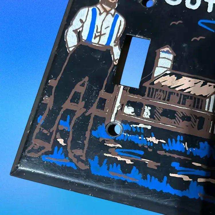 Amish Double Switch Metal Wall Plate Cover