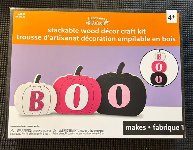 Creatology Stackable Wood Decor Craft Kit "BOO" NWT