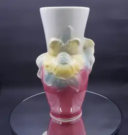 Royal Copley Hand-Painted Floral Vase