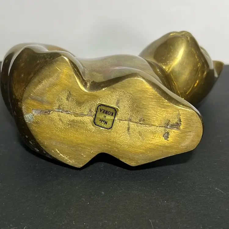 Solid Brass Cat 5” Long4” Tall