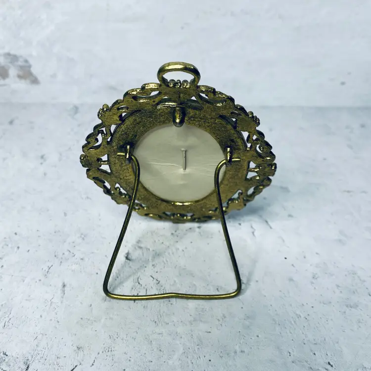 Vintage Gerrys Brown Spaghetti Poodle Enamel Brooch Pin On Gold Frame