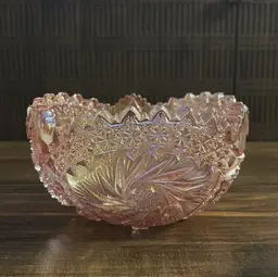 Vintage LE Smith Comet in Stars Pink Carnival Bowl