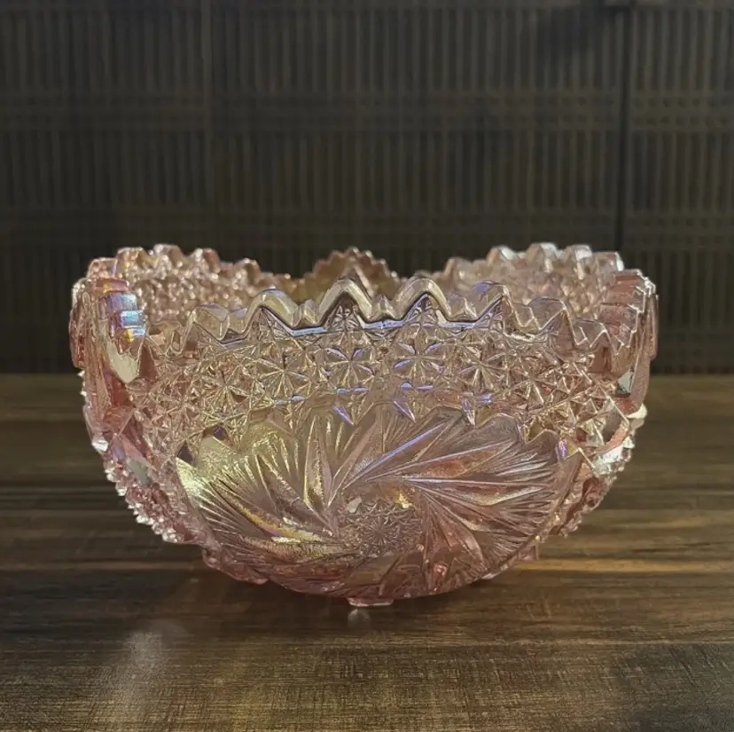 Vintage LE Smith Comet in Stars Pink Carnival Bowl