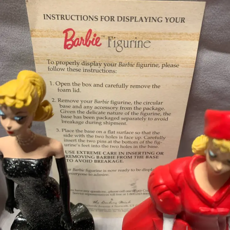 Lot of 4 Danbury Mint Barbie Figurines from the Classic Collection