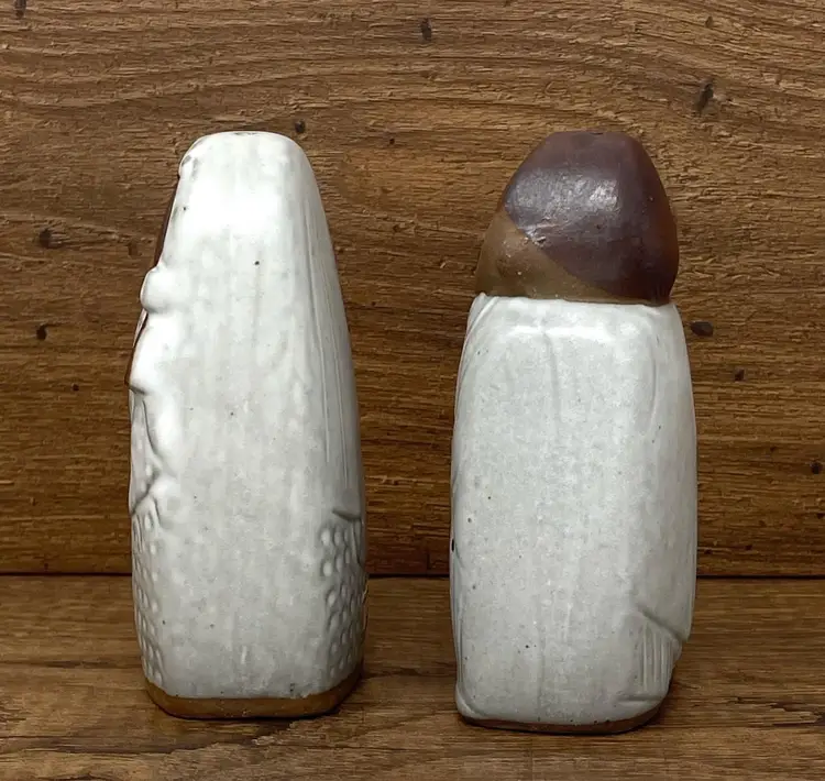 Vintage Fitz and Floyd Japan Pottery Bride and Groom Shaker Set