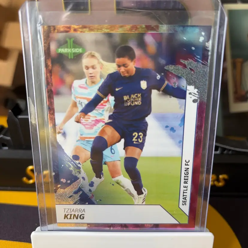 Tziarra King, #298, Seattle Reign FC, 2024 Parkside NWSL Collection - Shimmer, /100, Soccer Card