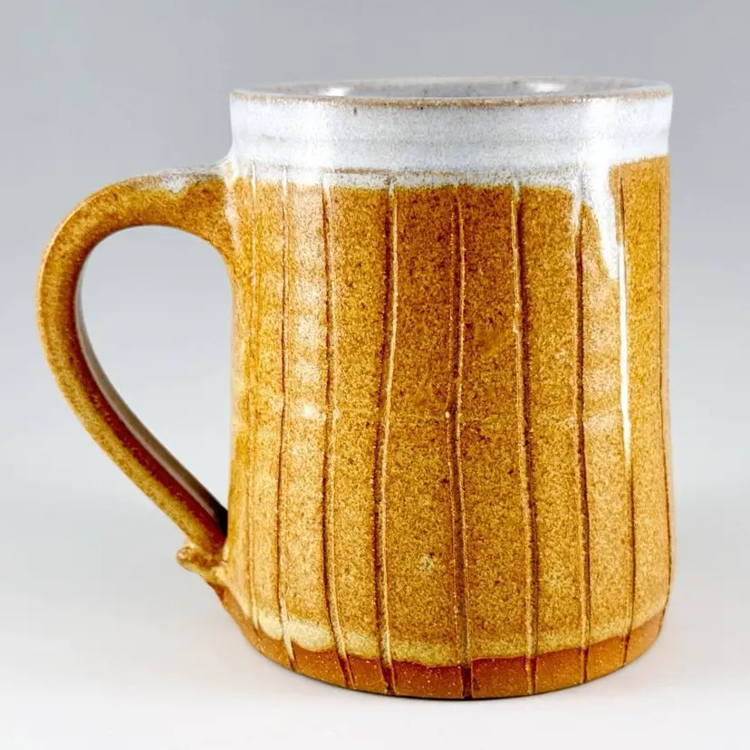 Catoctin Creek Pottery Incised Lines Mug, Handmade in Maryland USA
