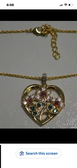 Danbury Mint Gold Plated
Love Yesterday Necklace