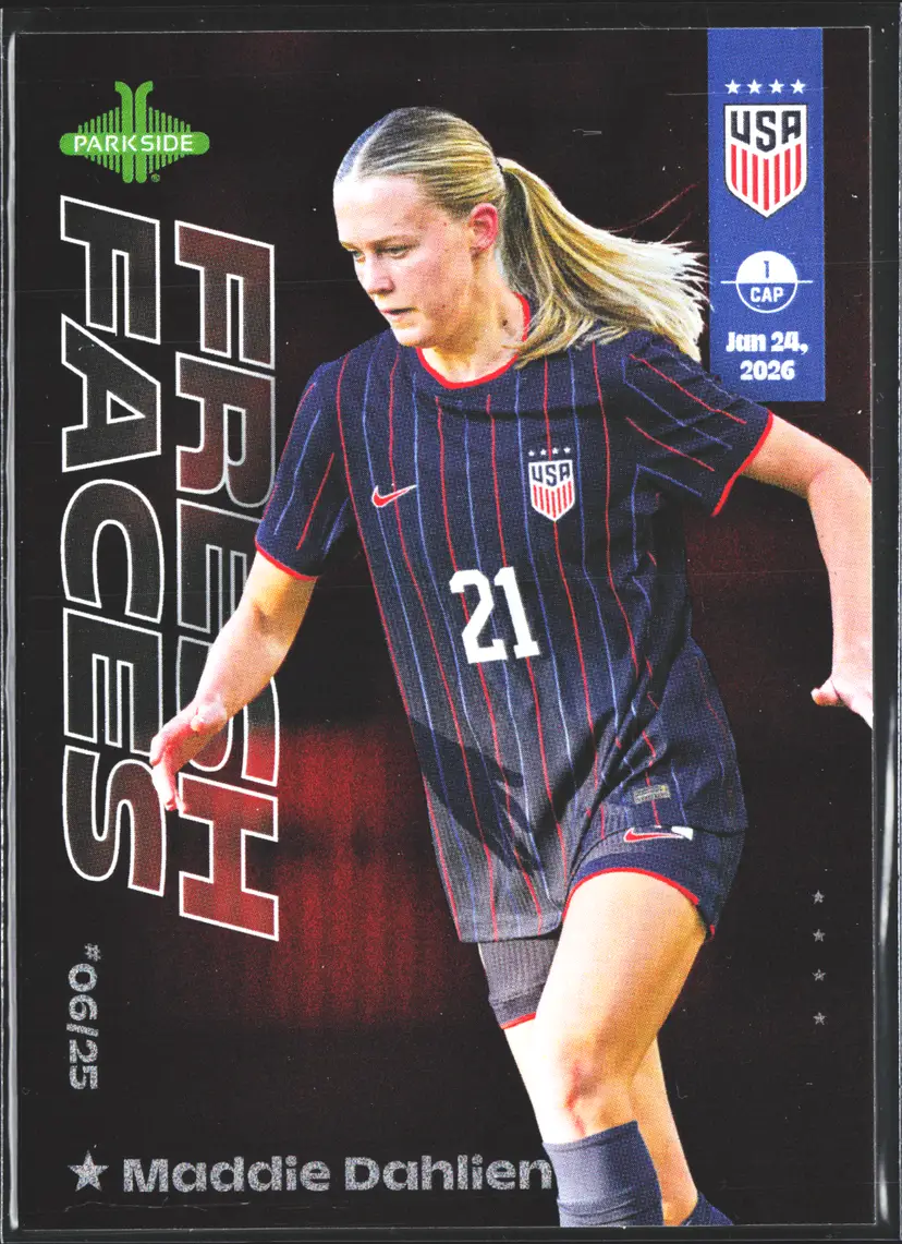 Maddie Dahlien 1st USWNT Soccer Card Red Parallel Only /25 Made 2026 Parkside