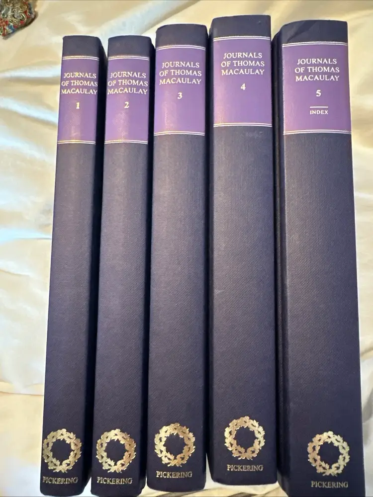 The Journals of Thomas Babington Macaulay by William Thomas Set Of 5 (HC, 2008)