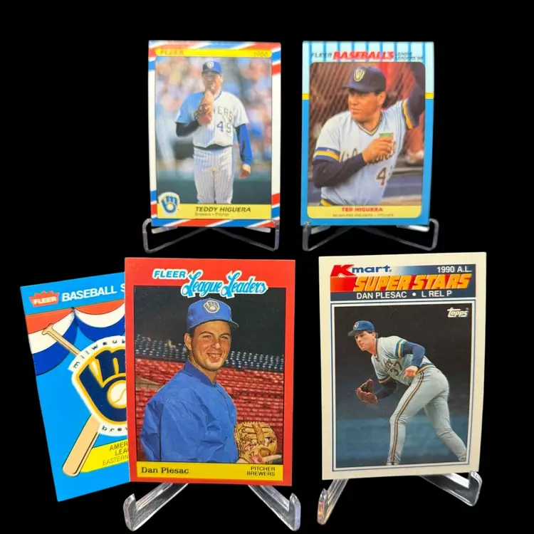 Robin Yount 1988 1989 Fleer League Leaders Paul Molitor +More 7 Milwaukee Brewers Card Lot