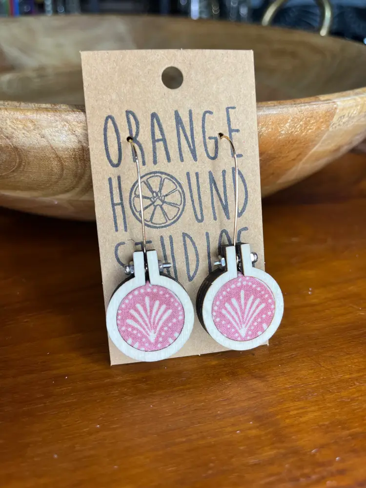 #09 Mini Embroidery Hoop Dangle Earrings - Made by Me!