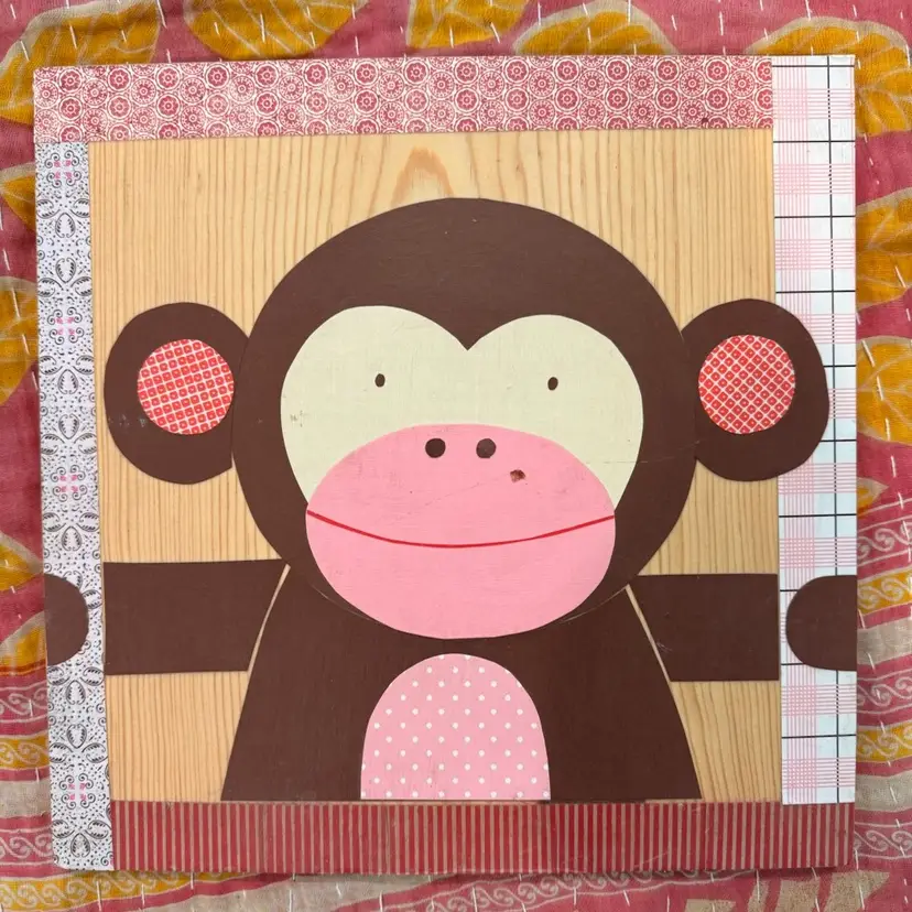 Made By Me! Monkey Collage Wood Wall Art