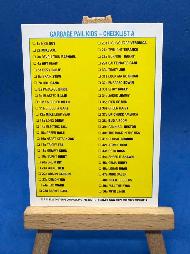 2025 Green Day Garbage Paul Kids GPK Shred It Shawn #44a Black Border /199 A64