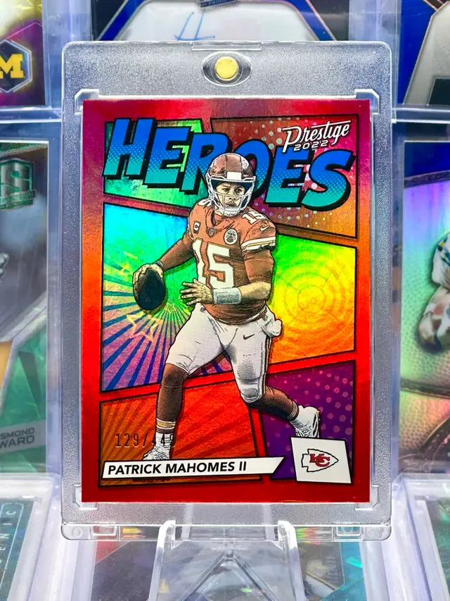 Patrick Mahomes II 2022 Prestige HEROES Red /449 COLOR MATCH Kansas City Chiefs
