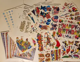 Holiday Window Clings Lot of 69 New and 26 Used Sheets, Multi Occasions