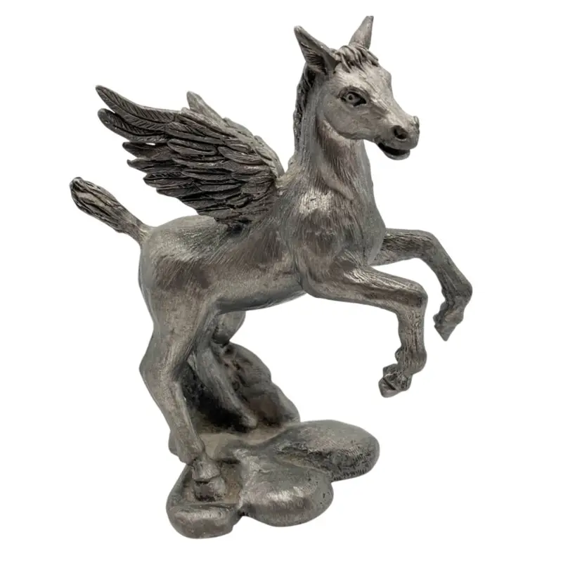 BIN -Vintage Michael Ricker Signed Pewter Mythology Collection Gloria Pegasus Horse 1529/3500