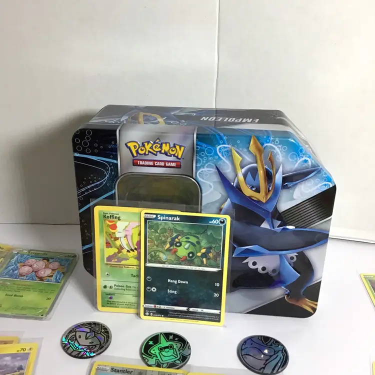 Pokémon Random Lot Empty Case With Cards And Coins